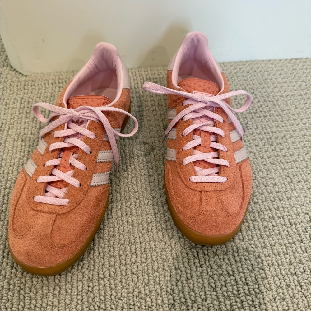 Adidas Women's Pink Suede Sneakers